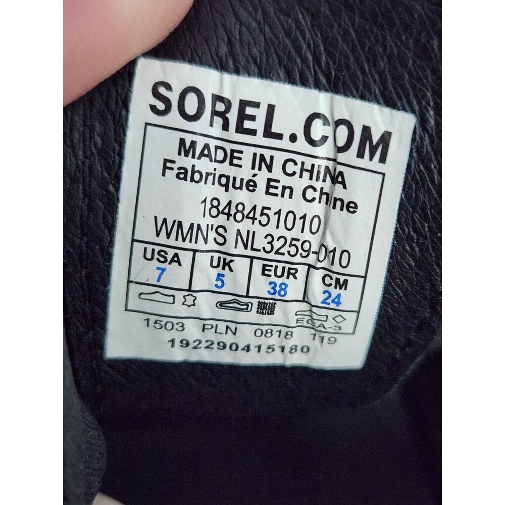 Nwot Sorel Women's Out N About Plus Thong Sandals with Ankle Strap Black Size 7 - Picture 8 of 9